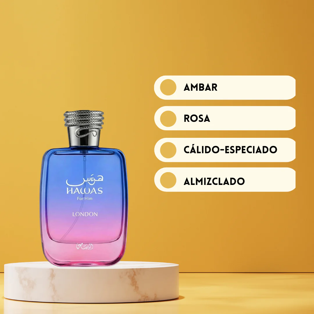 Hawas London For Him Rasasi Eau de Parfum 100 ml - Imagen 4